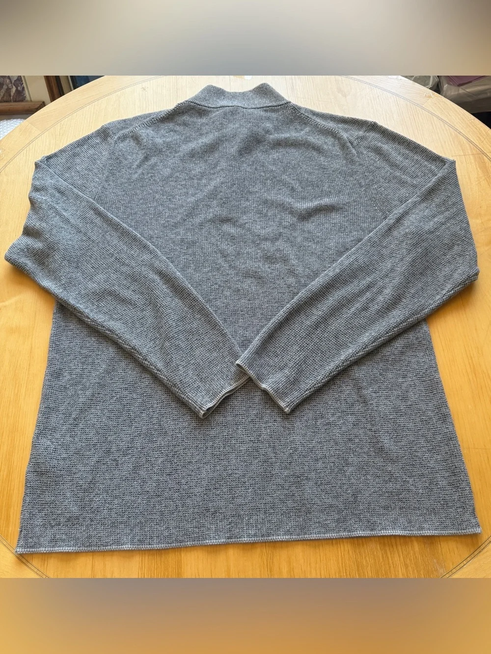 Jack Victor Gray 1/4 Zip Mock Neck Knit Sweater Men’s XL Luxury Wool Blend